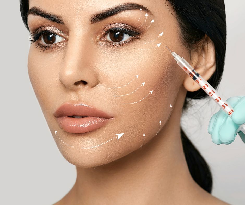 woman getting filler injections
